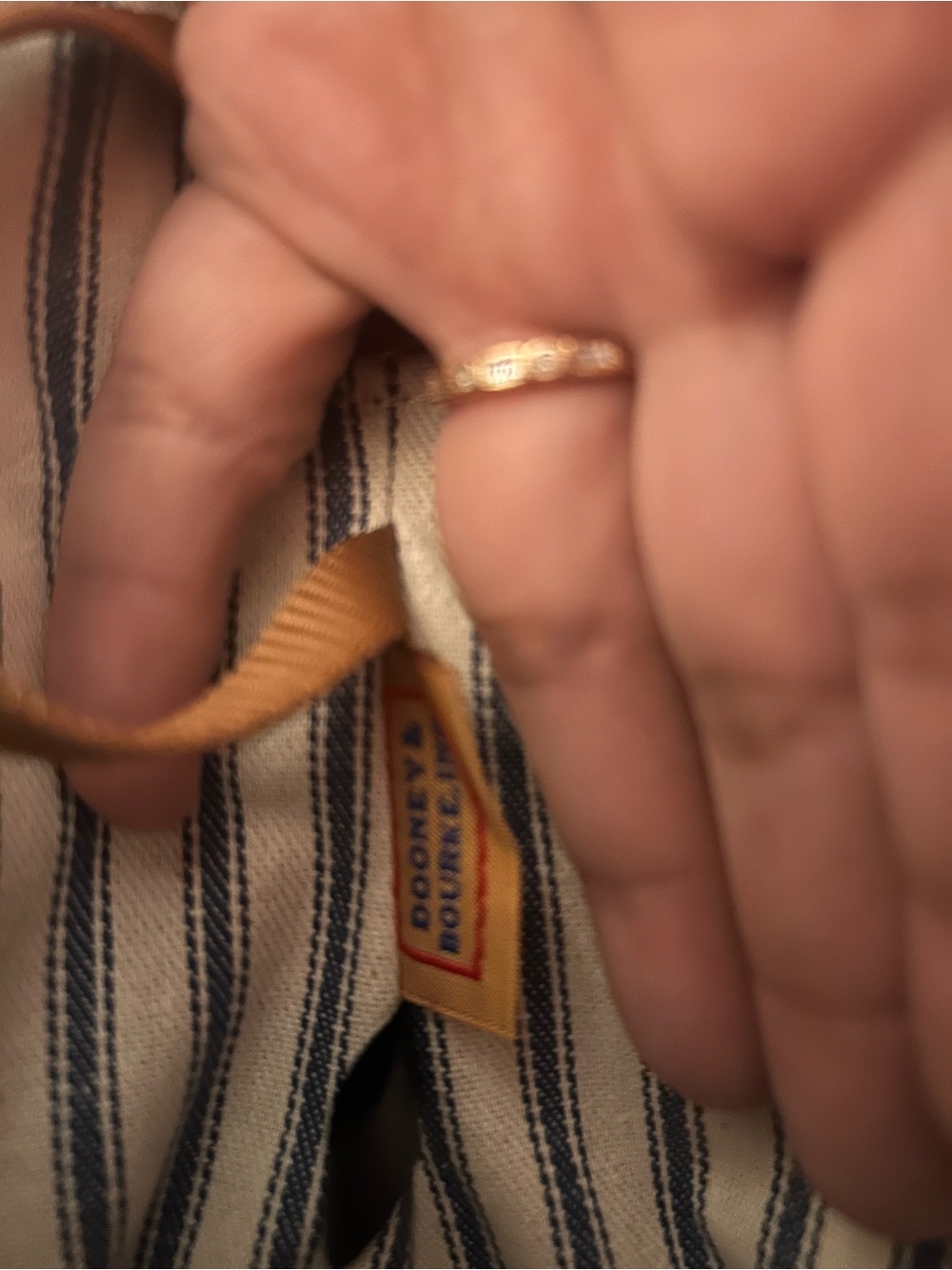 Dooney & Bourke Orange-Red Saffiano Dome Satchel - Picture 4 of 4